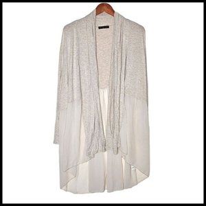Kim & Cami Lightweight Open Front Cardigan Plus Size 3X Cascade‎ Mixed Material